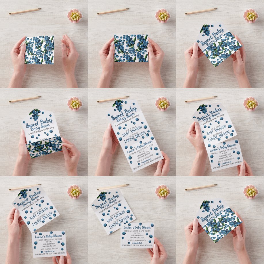 Invitation tout en un Baby shower