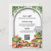 Invitation Tout en un Baby shower agricole local (Dos)