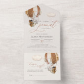 Invitation Tout En Un Baby shower Ballon Eléphant Tout en un (À l'intérieur)