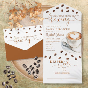 Invitation Tout En Un Baby Shower Café Little Bean