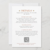 Invitation Tout en un Baby shower de fleurs Edelweiss Invitat (Dos)