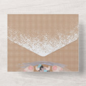 Invitation Tout En Un Baby shower de Singe Boho mignon (Verso)