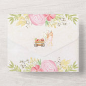 Invitation Tout En Un Baby shower Fille Delicate Fée Bébé (Verso)