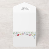 Invitation Tout En Un Baby shower fleur sauvage (Dehors)