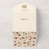 Invitation Tout En Un Baby shower Fleur sauvage Boho tout en un Invitati (Dehors)