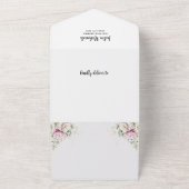 Invitation Tout En Un Baby shower Floral Moon (Dehors)