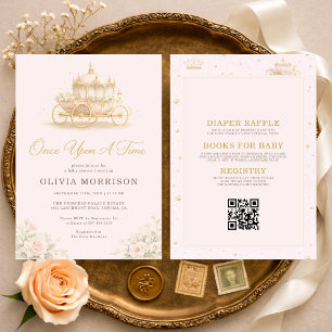 Invitation Tout en Un Baby Shower Il était une fois