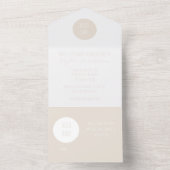 Invitation Tout En Un Baby shower Neutre Moderne Tout en un (À l'intérieur)