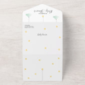 Invitation Tout En Un Baby shower neutre Twinkle Twinkle (Dehors)