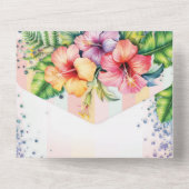 Invitation Tout En Un Baby shower plage (Verso)