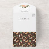 Invitation Tout En Un Baby shower rustique bois mou renard bois (Dehors)