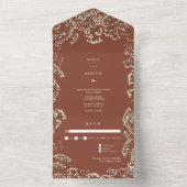 Invitation Tout En Un Baby's Breath Terracotta RSVP (À l'intérieur)