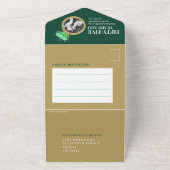 Invitation Tout En Un Bague émeraude or pour les 55 ans de mariage (Dehors)