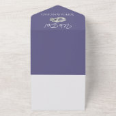 Invitation Tout En Un Bagues à Mariage violet et blanc (Dehors)