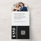 Invitation Tout En Un Bagues de Mariage d'affaires blanches et noires-Ph (À l'intérieur)