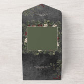 Invitation Tout En Un Baies d'hiver rustiques & Pine Noir Pas de dîner (Dehors)