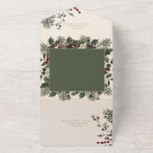 Invitation Tout En Un Baies Rustiques d'Hiver et Crème de Pin sans Dîner (Dehors)