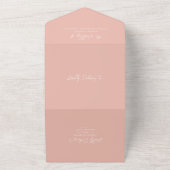 Invitation Tout En Un Bailee Peach Mariage moderne (Dehors)