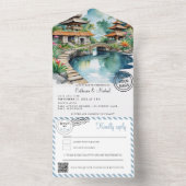 Invitation Tout En Un Bali Indonesia Wedding (À l'intérieur)