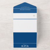 Invitation Tout En Un Bar Harbour Elegant Marine QR Mariage (Dehors)