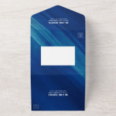 Invitation Tout En Un Bar Mitzvah Moderne Grunge Bleu (Dehors)