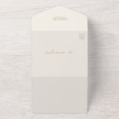 Invitation Tout En Un Barne Rustique Mariage de ferme Goldenrod QR (Dehors)