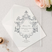 Invitation Tout En Un Baroque Elegant Ornament, Wedding 
