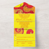 Invitation Tout En Un Barre Bat mitzvah Tous dans une Parties scintillan (À l'intérieur)