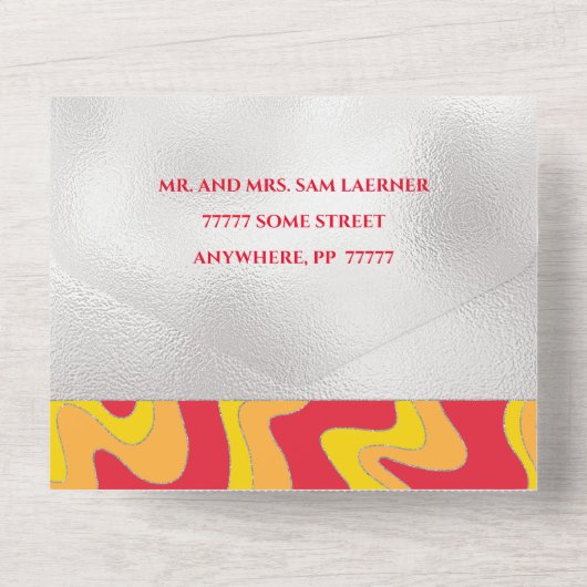 Invitation Tout En Un Barre Bat mitzvah tout en une Parties scintillant (Verso)