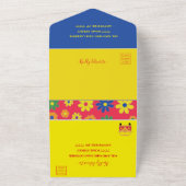 Invitation Tout En Un Barre Bat mitzvah Toutes n une fleur d'invitation (Dehors)