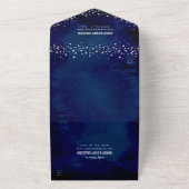 Invitation Tout En Un Bat mitzvah Marine Parties scintillant Argent Part (Dehors)