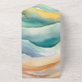 Invitation Tout En Un Beach Aqua Green Ocean Cream Sand Mariage (Dehors)