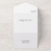 Invitation Tout En Un Beau Mariage photo de script noir (Dehors)