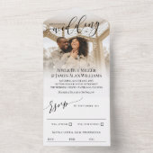 Invitation Tout En Un Beau Mariage photo de script noir (À l'intérieur)