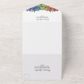 Invitation Tout En Un Beau Rainbow Floral Mariage LGBT (Dehors)
