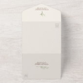 Invitation Tout En Un Bébé Beet de respiration Mariage rouge RSVP (Dehors)