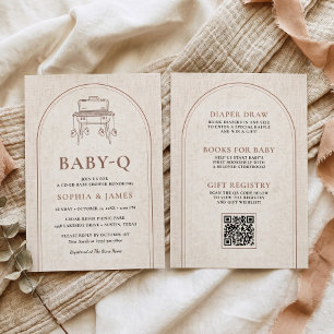 Invitation Tout En Un Bébé Q Grill Bottines Baby Shower
