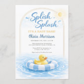 Invitation Tout en Un Bébé Splash Bash Baby Shower (Devant)