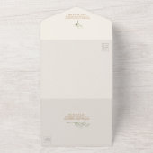 Invitation Tout En Un Bébé's Breath Goldenrod Wedding RSVP (Dehors)