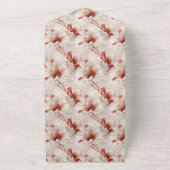 Invitation Tout En Un Belle Flore Rouge Blanc (Dehors)