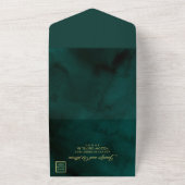 Invitation Tout En Un Belle mariage verte et blanche (Dehors)