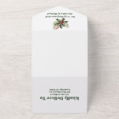 Invitation Tout En Un Berries de Noël et Mariage de pin (Dehors)