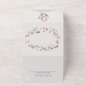 Invitation Tout En Un Berry Baby shower doux Fleurs et baies sauvages (Dehors)