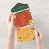 Invitation Tout En Un Bijou Boho coloré Mariage tonique (Déchirure)