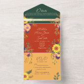 Invitation Tout En Un Bijou Boho coloré Mariage tonique (À l'intérieur)