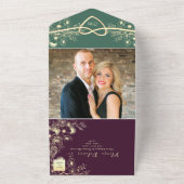 Invitation Tout En Un Bijou Tone Plum Purple Mariage (Dehors)