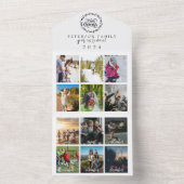 Invitation Tout En Un Bilan 12-Photo Joyeux Noël (À l'intérieur)