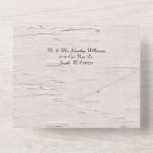 Invitation Tout En Un Birch Trees rustiques et Mariage de cerfs (Verso)