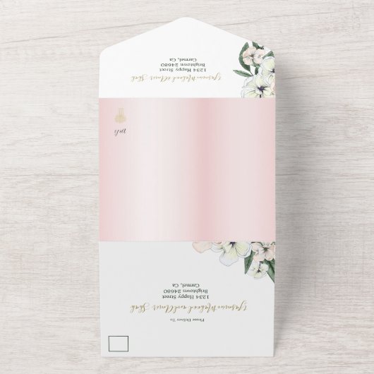 Invitation Tout En Un Bismillah Magnolia tout en un Mariage (Dehors)