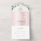 Invitation Tout En Un Bismillah Magnolia tout en un Mariage (À l'intérieur)